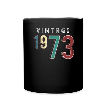Vintage 1973 Birthday Born year 1973 - Full Colour Mug - black - Front