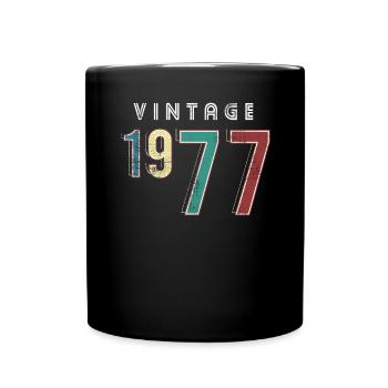 Vintage 1977 Anniversaire Né année 1977 - Mug uni - noir - Devant