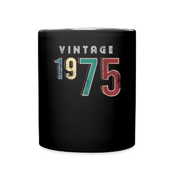 Millésime 1975 Anniversaire Né année 1975 - Mug uni - noir - Devant