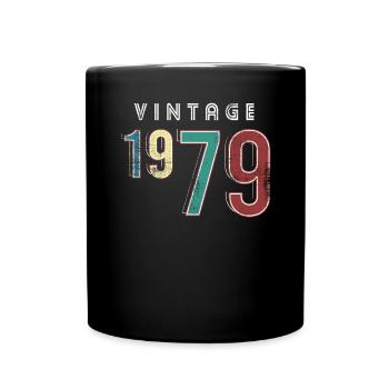 Vintage 1979 Geburtstag Jahrgang Geburtsjahr 1979 - Tasse einfarbig - Schwarz - Vorne