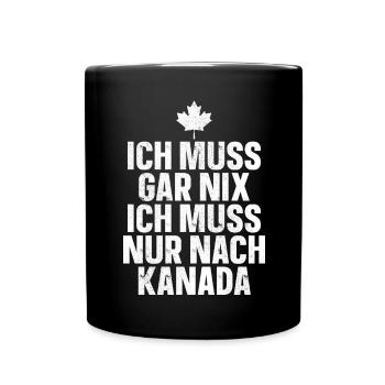 Kanada - Tasse einfarbig - Schwarz - Vorne