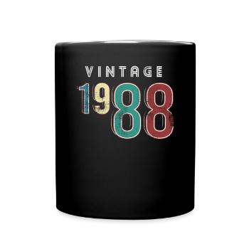 Millésime 1988 Anniversaire Né année 1988 - Mug uni - noir - Devant