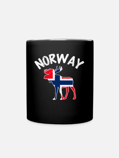 Norwegen - Tasse einfarbig - Schwarz