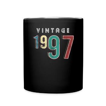 Vintage 1997 Birthday Born year 1997 - Full Colour Mug - black - Front
