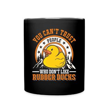Canard en caoutchouc Cadeau Canard Grinçant Canard Bain Canard - Mug uni - noir - Devant