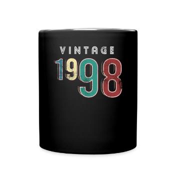 Millésime 1998 Anniversaire Né année 1998 - Mug uni - noir - Devant