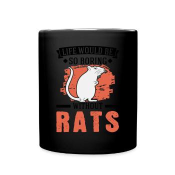Rat Gift Domestic Rat Rat Owner - Full Colour Mug - black - Front