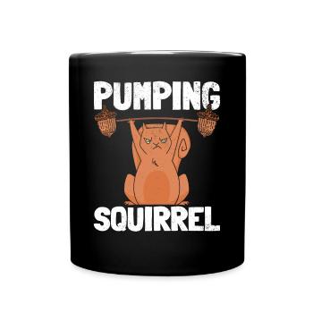 Bodybuilding Squirrel Lifting Squirrel - Full Colour Mug - black - Front