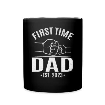 Pour la première fois Papa Est. 2023 Papa devient paternité - Mug uni - noir - Devant