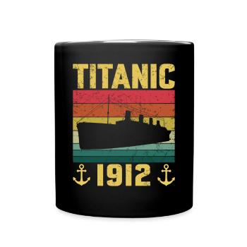 Titanic 1912 Navire de croisière - Mug uni - noir - Devant