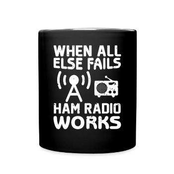 Funk Amateur Funker Funken Radio Hobby Geschenk - Tasse einfarbig - Schwarz - Vorne