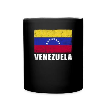 Venezuela Flag Grunge Venezuela Flag - Full Colour Mug - black - Front