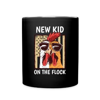 Hühnerdesign für Jungen und Mädchen Hühnerfarm - Tasse einfarbig - Schwarz - Vorne