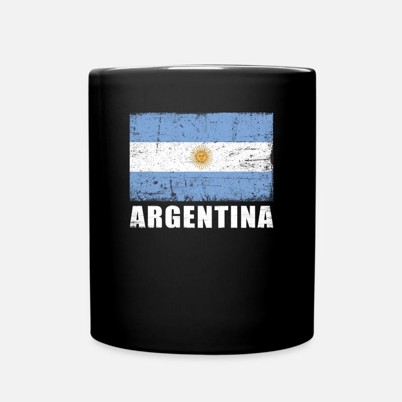 Drapeau argentin Grunge Drapeau argentin - Mug uni - noir
