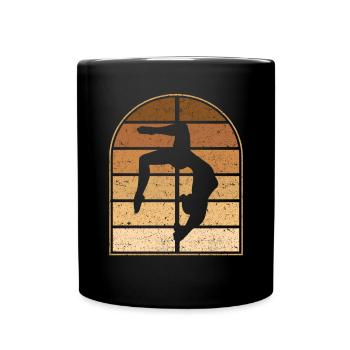 Pole Dancing Akrobatischer Pole Dancer - Tasse einfarbig - Schwarz - Vorne