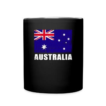 Australia Flag Grunge Australia Flag - Full Colour Mug - black - Front