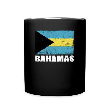 Bahamas Flag Grunge Bahamas Flag - Mug uni - noir - Devant