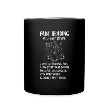 Lecture manuelle Astrologie Lecture manuelle Drôle - Mug uni - noir - Devant