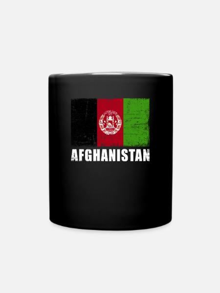 Afghanistan Flag Grunge Afghanistan Flag - Full Colour Mug - black
