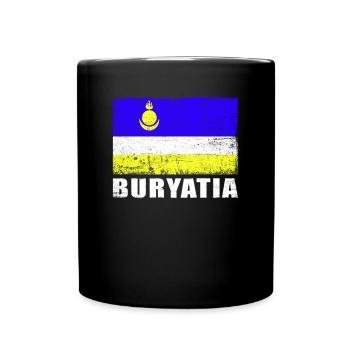 Buryatia Flag Grunge Buryatia Flag - Full Colour Mug - black - Front