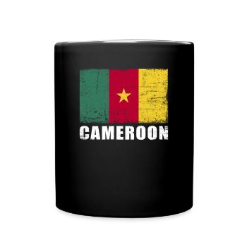 Cameroun Drapeau Grunge Cameroun Drapeau - Mug uni - noir - Devant