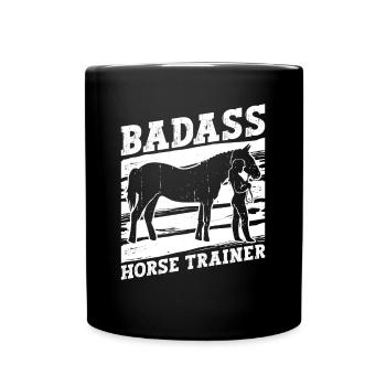 Badass Horse Trainer - Pferdetrainer Reiten Reiten - Tasse einfarbig - Schwarz - Vorne