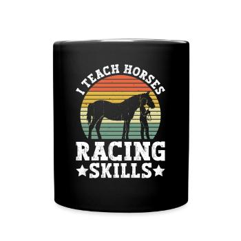 Pferdetrainer Reiten Pferd Reitlehrer - Tasse einfarbig - Schwarz - Vorne