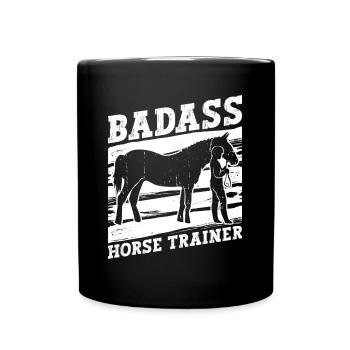 Badass Horse Trainer - Pferdetrainer Reiten Reiten - Tasse einfarbig - Schwarz - Vorne