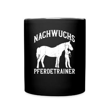 Nachwuchs Pferdetrainer - Pferdetrainer Reitlehrer - Tasse einfarbig - Schwarz - Vorne