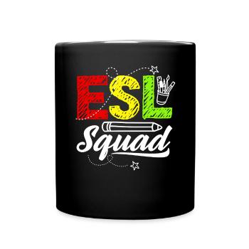 Professeur d’anglais langue ESL Linguiste Enseignement multilingue ESL - Mug uni - noir - Devant