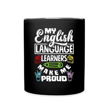 Professeur d’anglais langue ESL Linguiste Enseignement multilingue - Mug uni - noir - Devant