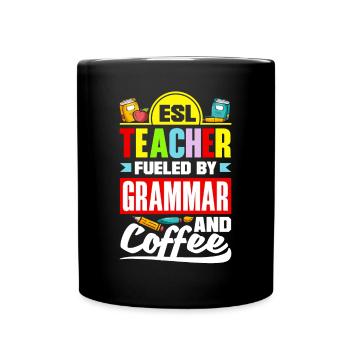 Professeur d’anglais langue ESL Linguiste Enseignement multilingue - Mug uni - noir - Devant