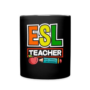 Professeur d’anglais langue ESL Linguiste Enseignement multilingue - Mug uni - noir - Devant