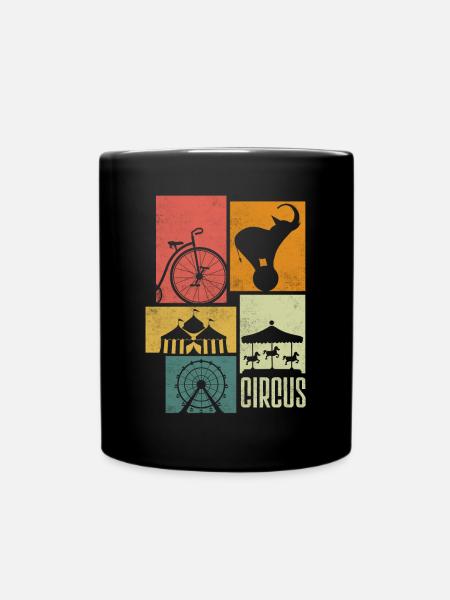 Circus Performer Silhouettes - Tasse einfarbig - Schwarz