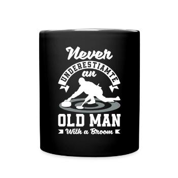Curling Player for a Curler Never Underestimate - Full Colour Mug - black - Front