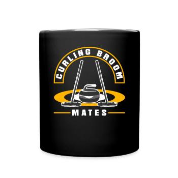 Curling Player Curler Curling Broom Mates - Tasse einfarbig - Schwarz - Vorne