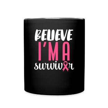 Croyez que je suis un survivant - Mug uni - noir - Devant