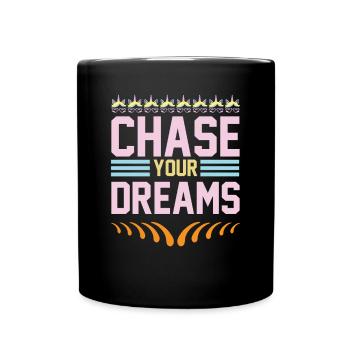 Live your dreams Unicorn - Full Colour Mug - black - Front