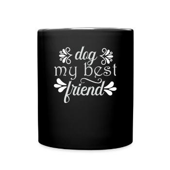 chien mon meilleur ami - Mug uni - noir - Devant