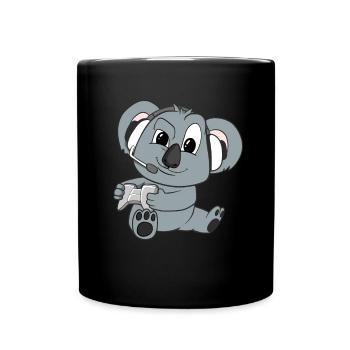 Gaming Koala Videogame PC Video Game Gamer - Tasse einfarbig - Schwarz - Vorne