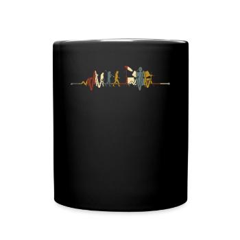 Retro Schlagzeuger Evolution Drummer - Tasse einfarbig - Schwarz - Vorne