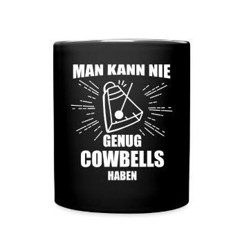 Schlagzeuger Cowbell Drummer - Tasse einfarbig - Schwarz - Vorne