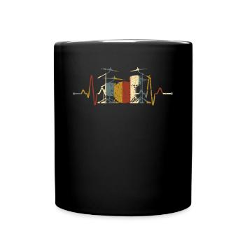 Retro Schlagzeuger Drummer - Full Colour Mug - black - Front