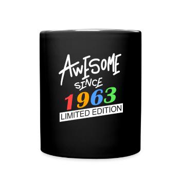 1963 - Jahrgang 1963 - Tasse einfarbig - Schwarz - Vorne