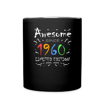 1960 - Jahrgang 1960 - Tasse einfarbig - Schwarz - Vorne