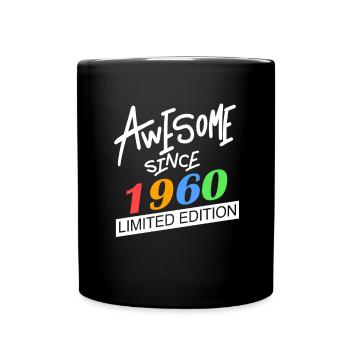 1960 - Jahrgang 1960 - Tasse einfarbig - Schwarz - Vorne