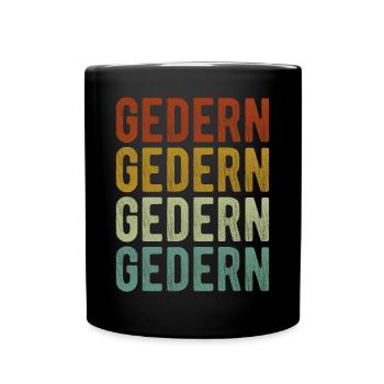 Gedern City Retro Vintage - Full Colour Mug - black - Front