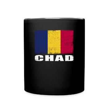 Chad Flag Grunge Chad Flag - Full Colour Mug - black - Front