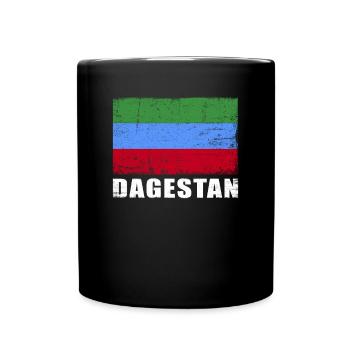 Drapeau du Daghestan Grunge Drapeau du Daghestan - Mug uni - noir - Devant