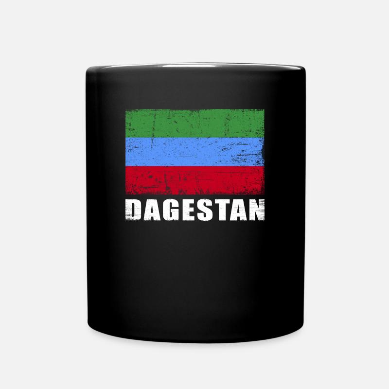 Dagestan Flagge Grunge Dagestan Fahne - Tasse einfarbig - Schwarz